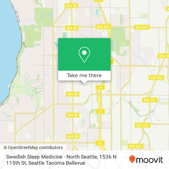 Swedish Sleep Medicine - North Seattle, 1536 N 115th St map