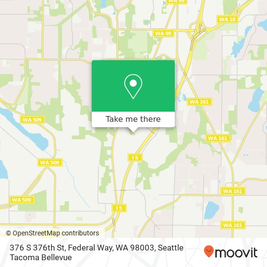 Mapa de 376 S 376th St, Federal Way, WA 98003