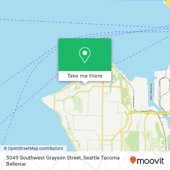 Mapa de 5049 Southwest Grayson Street, 5049 SW Grayson St, Seattle, WA 98116, USA