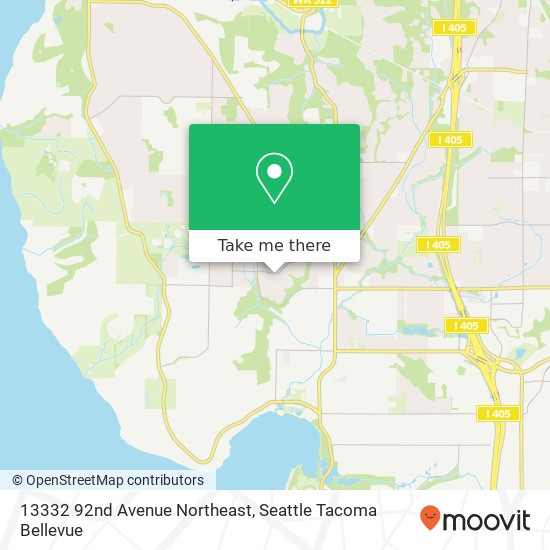 Mapa de 13332 92nd Avenue Northeast, 13332 92nd Ave NE, Kirkland, WA 98034, USA