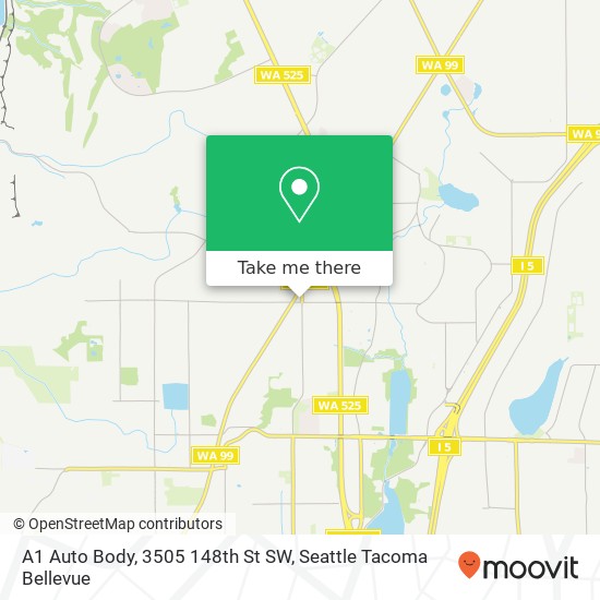 Mapa de A1 Auto Body, 3505 148th St SW