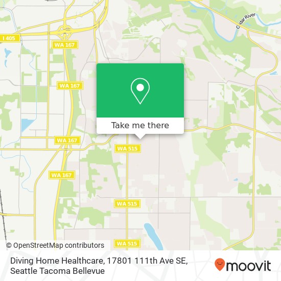 Diving Home Healthcare, 17801 111th Ave SE map