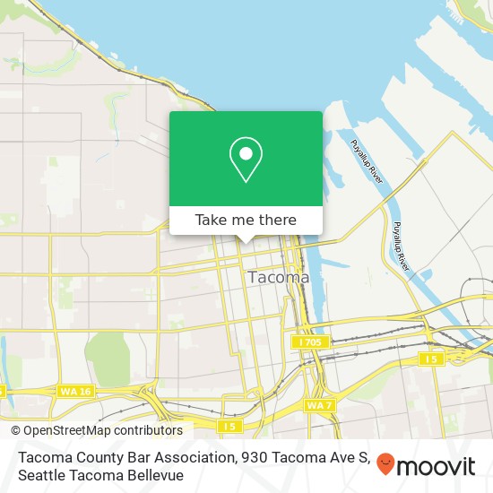 Mapa de Tacoma County Bar Association, 930 Tacoma Ave S