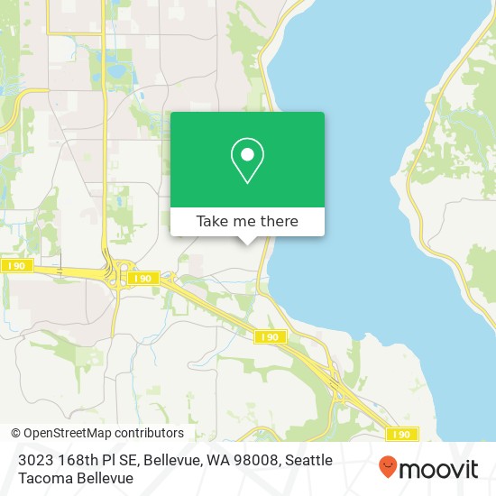 Mapa de 3023 168th Pl SE, Bellevue, WA 98008