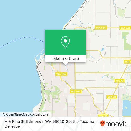 A & Pine St, Edmonds, WA 98020 map