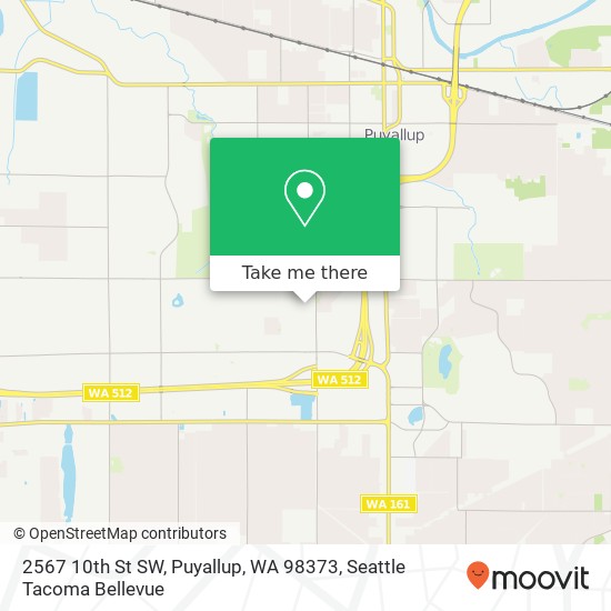 Mapa de 2567 10th St SW, Puyallup, WA 98373