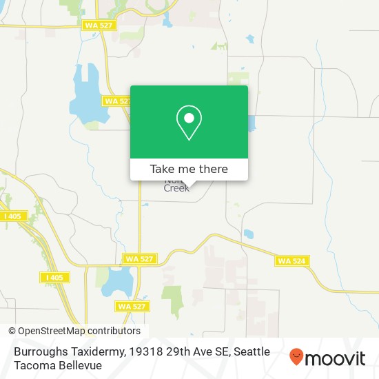 Mapa de Burroughs Taxidermy, 19318 29th Ave SE