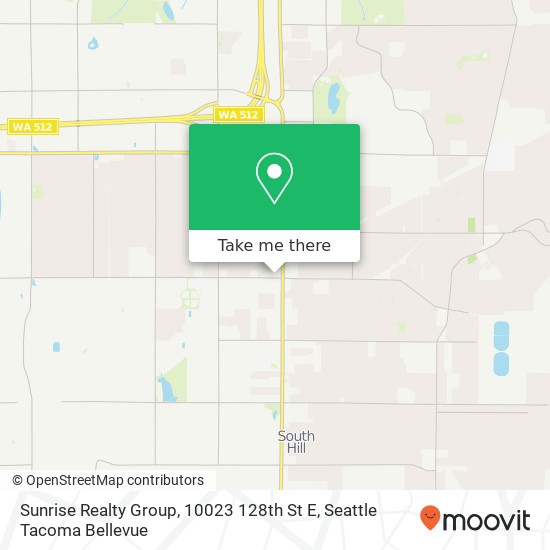 Mapa de Sunrise Realty Group, 10023 128th St E