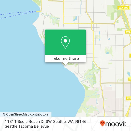 11811 Seola Beach Dr SW, Seattle, WA 98146 map