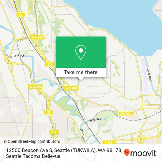 12500 Beacon Ave S, Seattle (TUKWILA), WA 98178 map