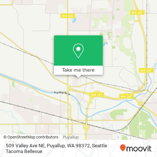 Mapa de 509 Valley Ave NE, Puyallup, WA 98372