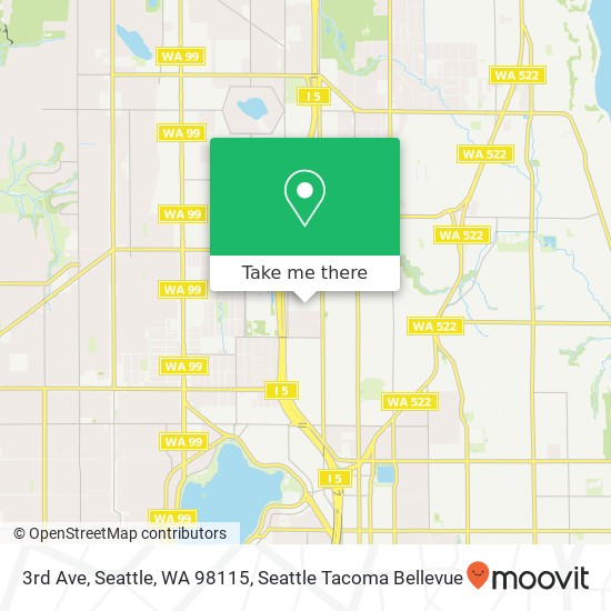 Mapa de 3rd Ave, Seattle, WA 98115