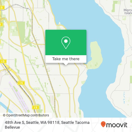 Mapa de 48th Ave S, Seattle, WA 98118