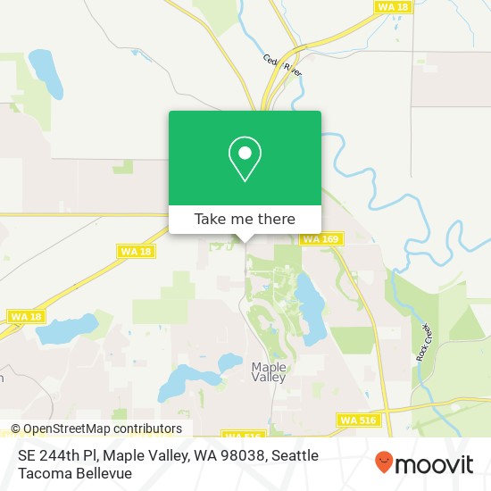 Mapa de SE 244th Pl, Maple Valley, WA 98038