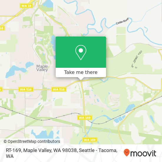 Mapa de RT-169, Maple Valley, WA 98038