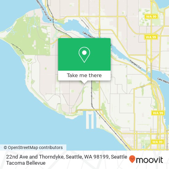 22nd Ave and Thorndyke, Seattle, WA 98199 map