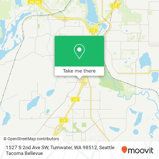 Mapa de 1527 S 2nd Ave SW, Tumwater, WA 98512