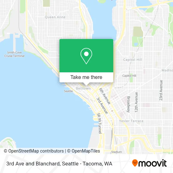 Mapa de 3rd Ave and Blanchard