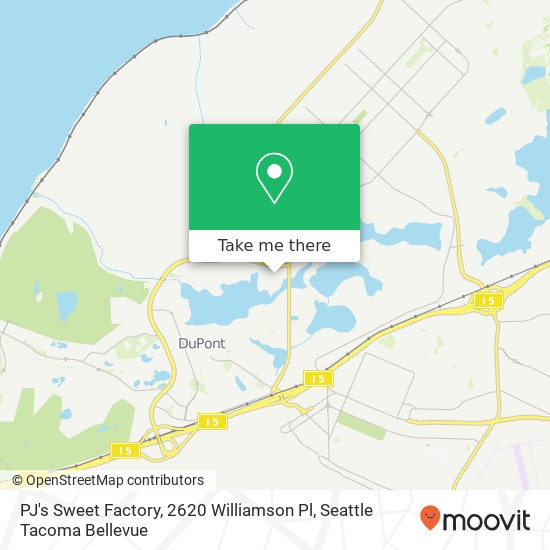 Mapa de PJ's Sweet Factory, 2620 Williamson Pl