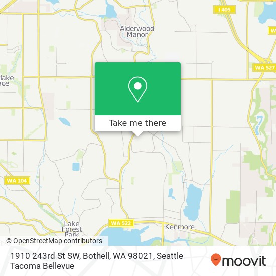 Mapa de 1910 243rd St SW, Bothell, WA 98021