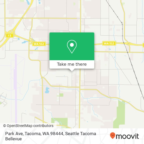 Mapa de Park Ave, Tacoma, WA 98444