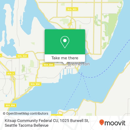 Mapa de Kitsap Community Federal CU, 1025 Burwell St