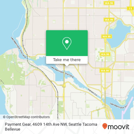 Mapa de Payment Gear, 4609 14th Ave NW