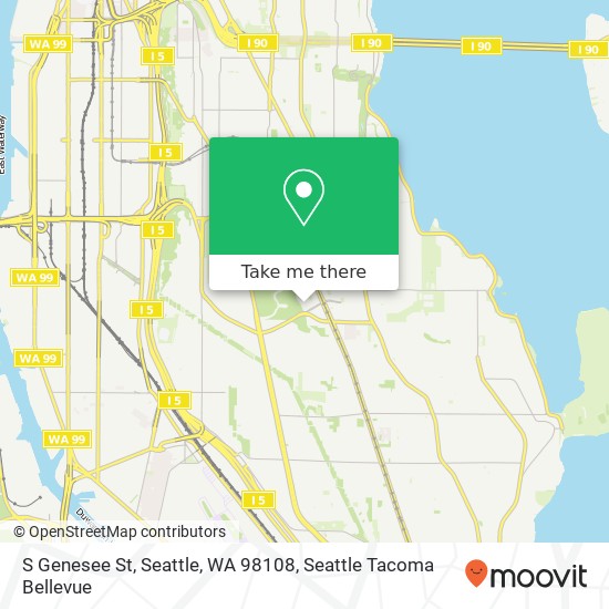 Mapa de S Genesee St, Seattle, WA 98108