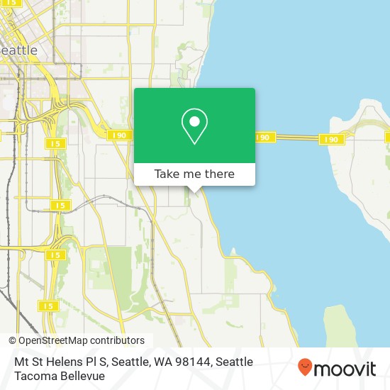 Mapa de Mt St Helens Pl S, Seattle, WA 98144