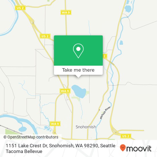 Mapa de 1151 Lake Crest Dr, Snohomish, WA 98290