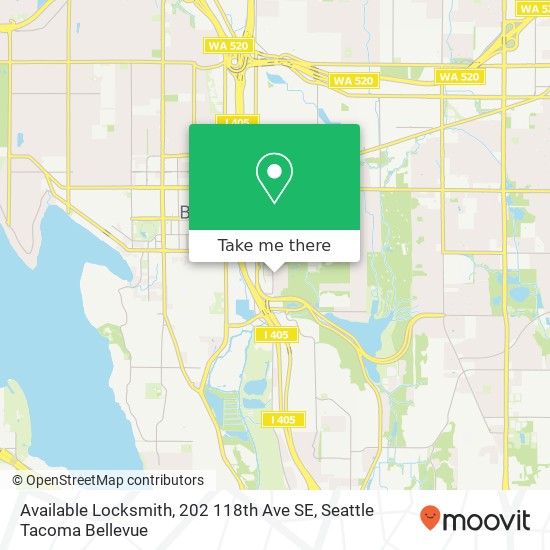 Available Locksmith, 202 118th Ave SE map