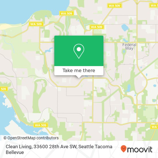 Mapa de Clean Living, 33600 28th Ave SW