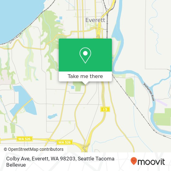 Mapa de Colby Ave, Everett, WA 98203