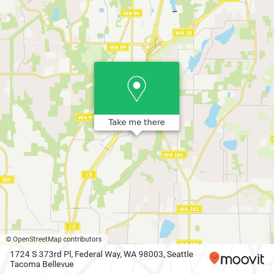 1724 S 373rd Pl, Federal Way, WA 98003 map