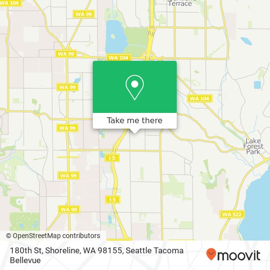 180th St, Shoreline, WA 98155 map