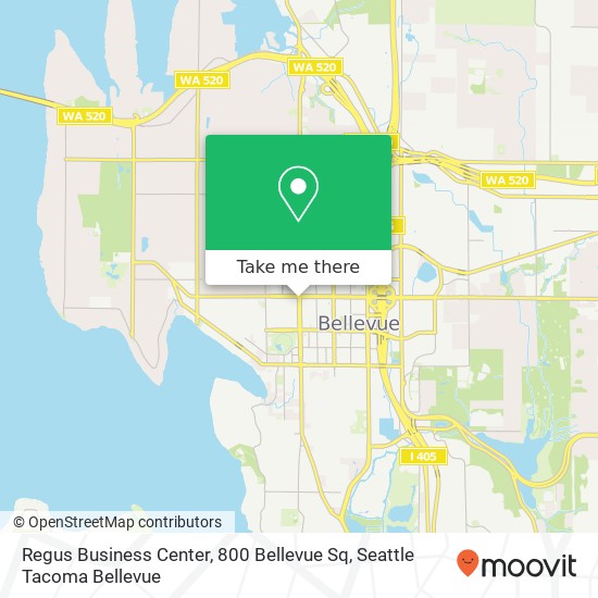 Mapa de Regus Business Center, 800 Bellevue Sq