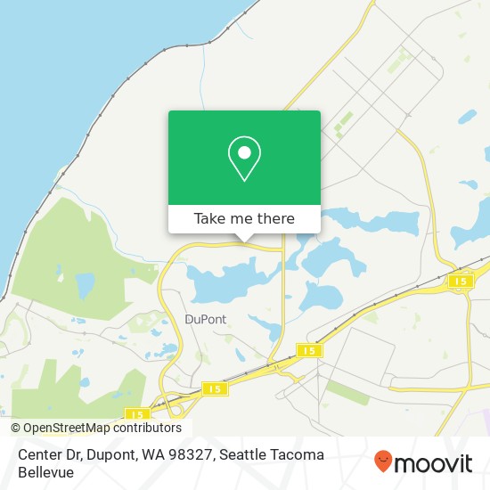 Mapa de Center Dr, Dupont, WA 98327
