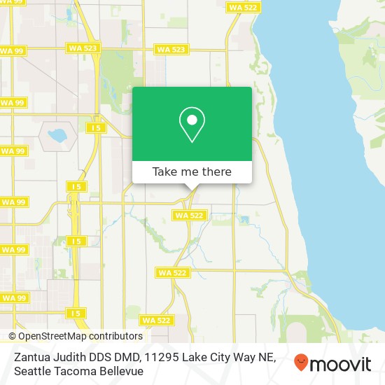 Zantua Judith DDS DMD, 11295 Lake City Way NE map