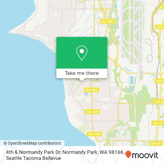 Mapa de 4th & Normandy Park Dr, Normandy Park, WA 98166