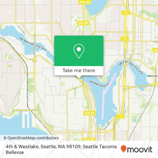 Mapa de 4th & Westlake, Seattle, WA 98109