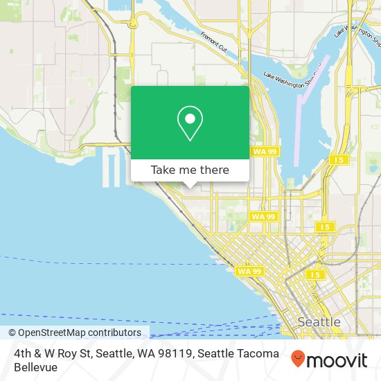 Mapa de 4th & W Roy St, Seattle, WA 98119