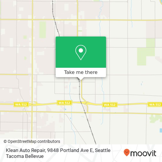 Mapa de Klean Auto Repair, 9848 Portland Ave E