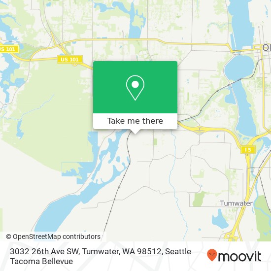 Mapa de 3032 26th Ave SW, Tumwater, WA 98512