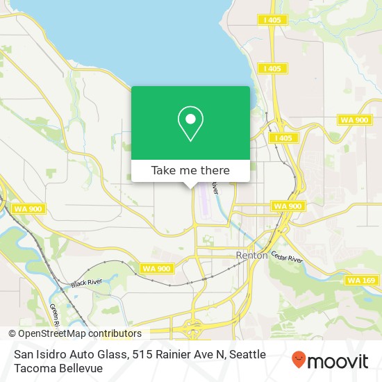 Mapa de San Isidro Auto Glass, 515 Rainier Ave N