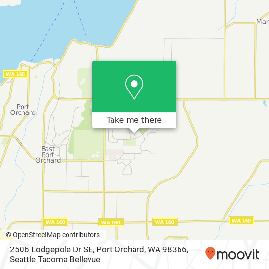 Mapa de 2506 Lodgepole Dr SE, Port Orchard, WA 98366