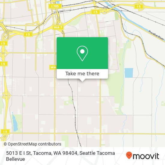 Mapa de 5013 E I St, Tacoma, WA 98404