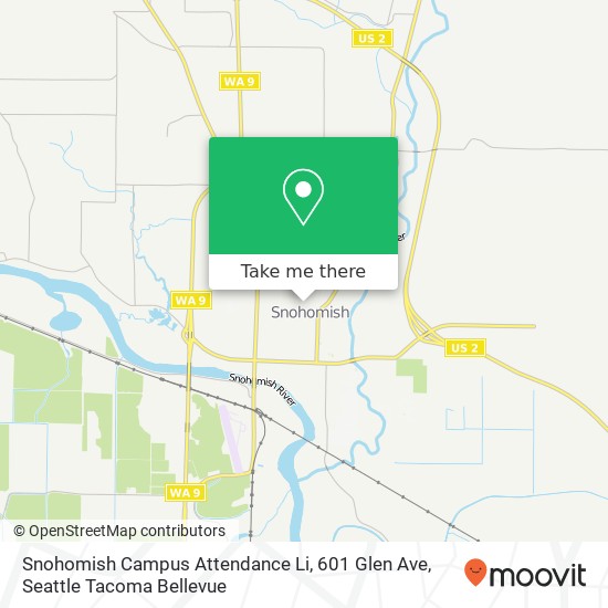 Mapa de Snohomish Campus Attendance Li, 601 Glen Ave