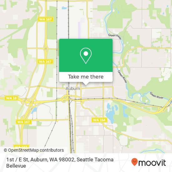 Mapa de 1st / E St, Auburn, WA 98002