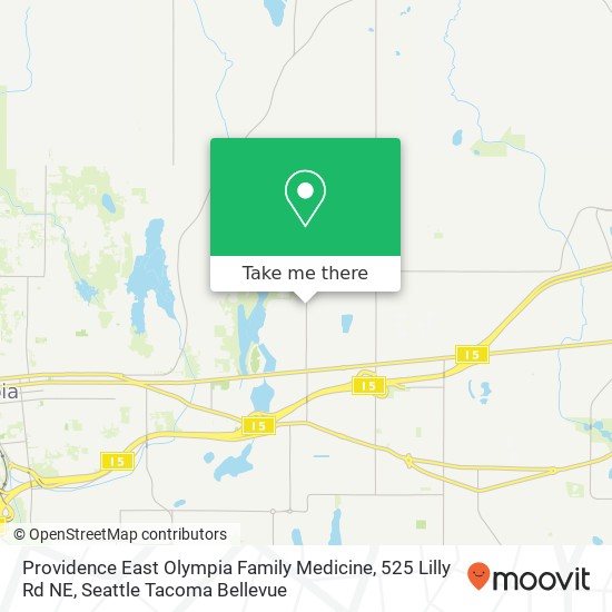 Mapa de Providence East Olympia Family Medicine, 525 Lilly Rd NE
