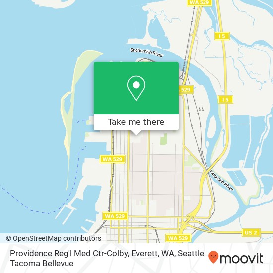 Providence Reg'l Med Ctr-Colby, Everett, WA map